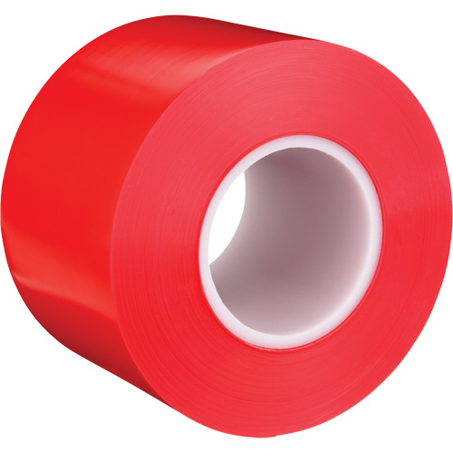 Durable Floor Marking Tape 971, 4" x 108', Vinyl, Red