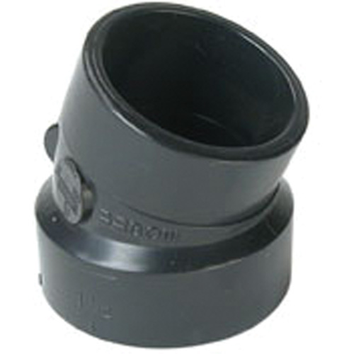 Street Elbow Fitting, Spigot x Hub, Plastic, 3"