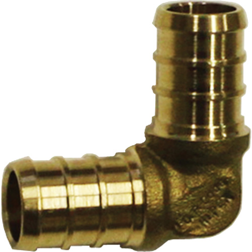 Lead-Free 90° Elbow Fitting, Barb x MPT, Brass, 1/2"