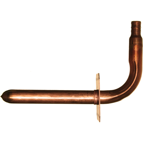 Stub Out Elbow with Support, Copper, 3/4" x 4-1/2" x 8"
