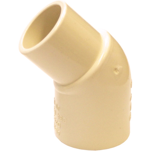 Flowguard Gold® 45° Street Elbow Fitting, Spigot x Hub, CPVC, 1"