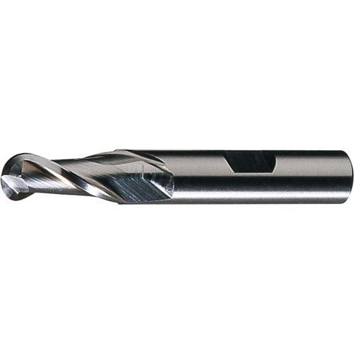 Single End Finishers, HSS, 2-Flute Centre Cutting, Ball Nose