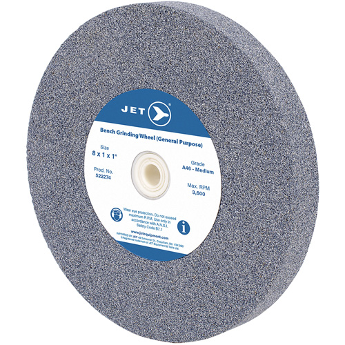 A810M General Purpose Bench Grinding Wheel, 8" x 1", 1" Arbor