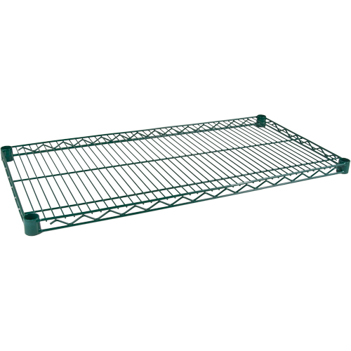 Shelf for Heavy-Duty Green Epoxy Finish Wire Shelving, 72" W x 24" D, 600 lbs. Capacity