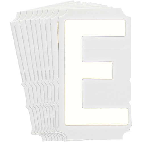 Quick-Align® Individual Gothic Number and Letter Labels, E, 4" H, White