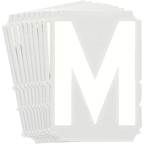 Quick-Align® Individual Gothic Number & Letter Labels, M, 4" H, White