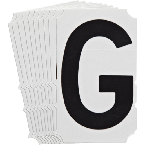 Quick-Align® Individual Gothic Number and Letter Labels, G, 6" H, Black