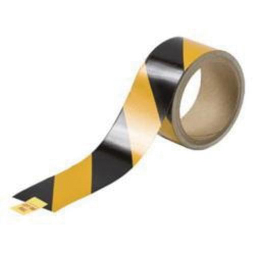 Reflective Marking Tape, 2" x 15', Acrylic, Black and Yellow