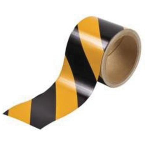 Reflective Marking Tape, 3" x 15', Acrylic, Black and Yellow