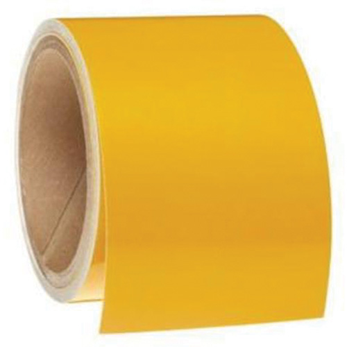 Reflective Marking Tape, 3" x 15', Acrylic, Yellow