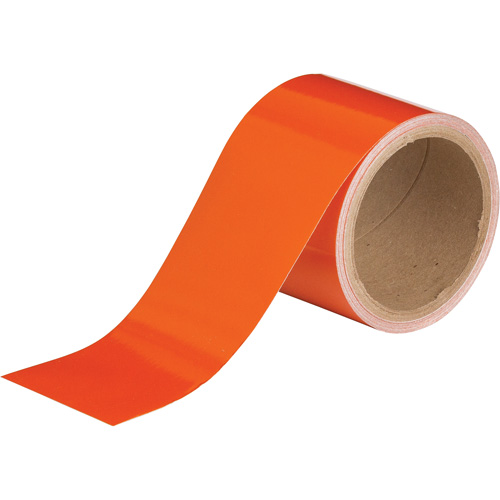 Reflective Marking Tape, 3" x 15', Acrylic, Orange