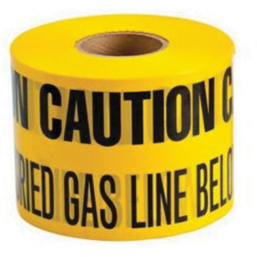 "Buried Gas Line" Identoline<sup>®</sup> Underground Warning Tape, 6" W x 1000' L, Black on Yellow