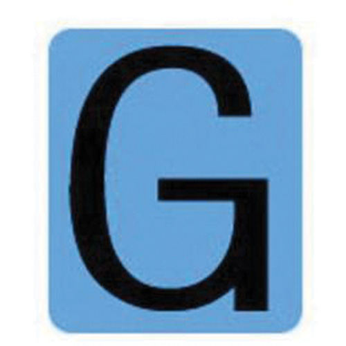 Condensed Quick-Align® Individual Gothic Number and Letter Labels, G, 2" H, Black