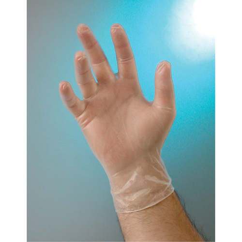 Examination Grade Gloves, Small, Vinyl, 4-mil, Powder-Free, Clear, Class 2 - Disposable Gloves - SAI677