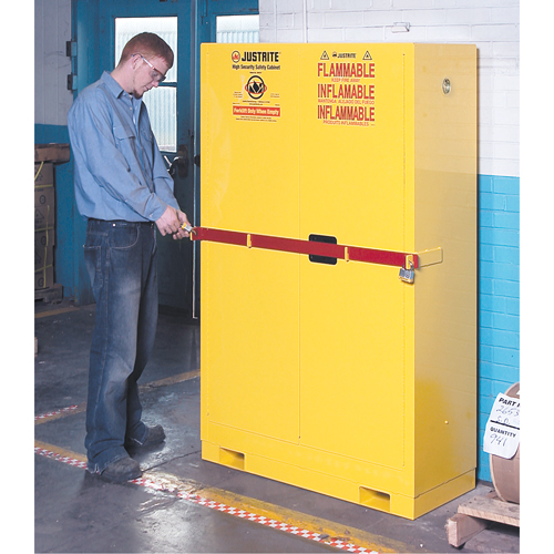 Sure-Grip® Ex High Security Flammable Safety Cabinets, 45 gal., 2 Door, 43" W x 65" H x 18" D - Flammable Safety Cabinet - SAN605