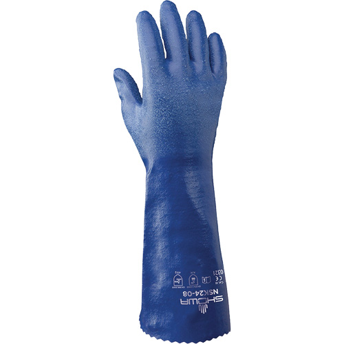 NSK24â„¢ Nitri-Solve Knit-Lined Gloves, Size Medium/9, 14" L, Nitrile, Interlock Inner Lining, 24-mil