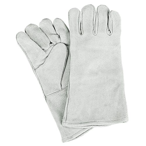 Standard-Duty Welder's Gloves, Split Cowhide, Size Large