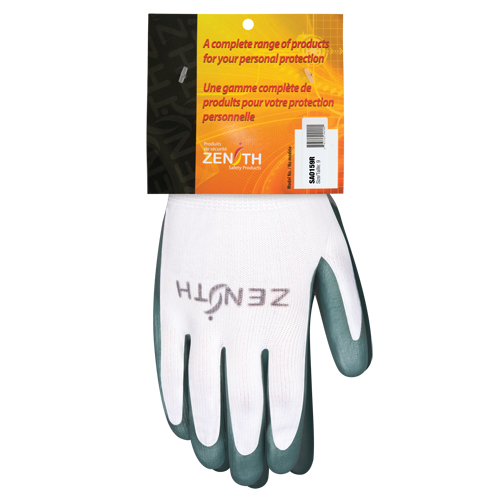 Premium Comfort Coated Gloves, 9, Nitrile Coating, 13 Gauge, Polyester Shell