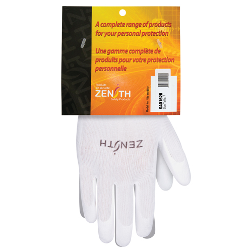 Ultimate Dexterity Coated Gloves, 7, Polyurethane Coating, 13 Gauge, Polyester Shell