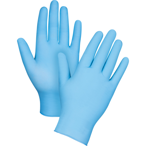 Puncture-Resistant Examination Gloves, Small, Nitrile, 4.5-mil, Powdered, Blue