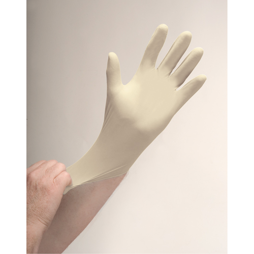 Premium Sensitive Skin Examination Gloves, X-Small, Latex, 4-mil, Powdered, Natural - Disposable Gloves - SAP338