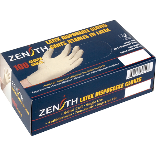 Premium Sensitive Skin Examination Gloves, X-Small, Latex, 4-mil, Powdered, Natural - Disposable Gloves - SAP338