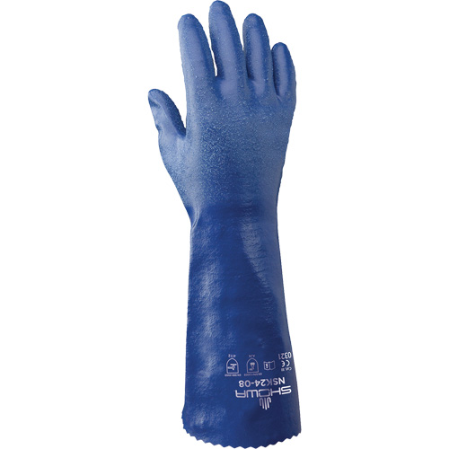 NSK24™ Nitri-Solve Knit-Lined Gloves, Size Medium/9, 14" L, Nitrile, Interlock Inner Lining, 24-mil
