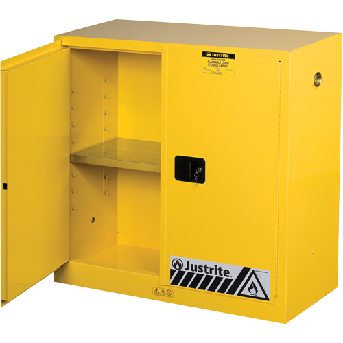 Sure-Grip® Ex Flammable Storage Cabinets, 30 gal., 2 Door, 43" W x 44" H x 18" D - Flammable Safety Cabinet - SAP509