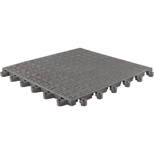 ErgoDeck® Soft No. 566 Matting, PVC, 1-1/2' W x 1-1/2' L, 7/8" Thick, Charcoal - Anti-Fatigue Flooring - SAQ313