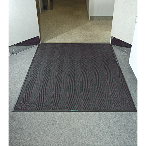 Waterhog® Eco Elite Matting, Wiper/Scraper, 4' x 20' x 3/8", Grey Ash