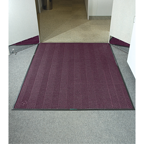 Waterhog® Eco Elite Matting, Wiper/Scraper, 3' x 20' x 3/8", Maroon