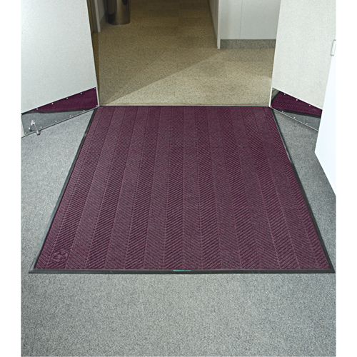 Waterhog® Eco Elite Matting, Wiper/Scraper, 4' x 20' x 3/8", Maroon