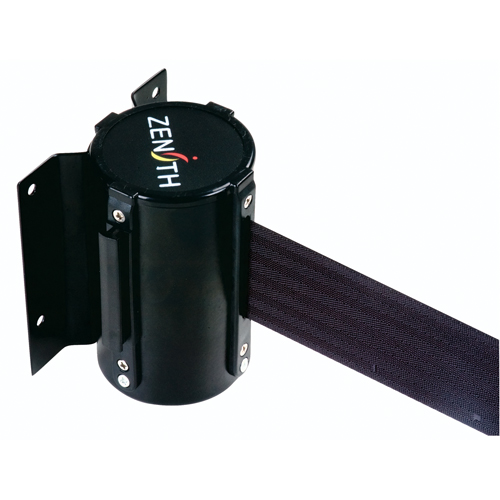 Wall Mount Barrier, Steel, Screw Mount, 7', Black Tape