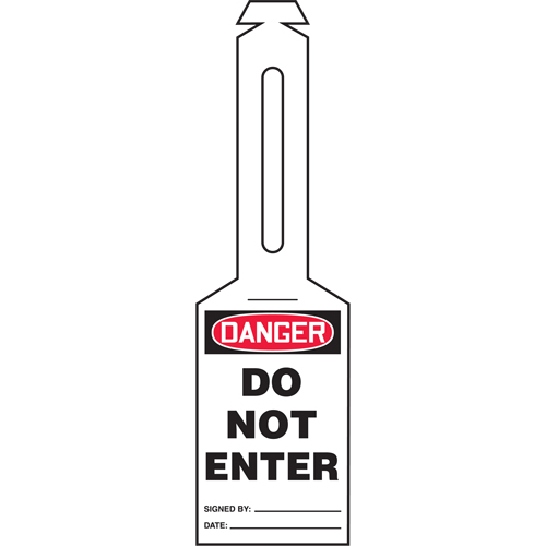 Loop 'N Strapâ„¢ Safety Tag, Plastic, 3-3/8" W x 5-7/8" H, English