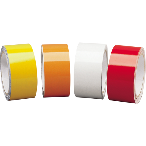 Engineer Grade Reflective Tape, 2" x 30', Polyethylene, White
