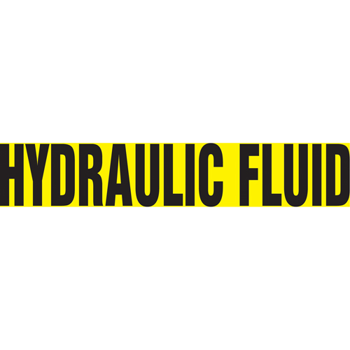 Snap Titeâ„¢ "Hydraulic Fluid" Pipe Marker, Snap-On, 6" H x 8" W, Black on Yellow