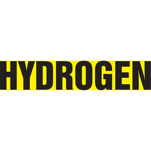 Snap Titeâ„¢ "Hydrogen" Pipe Marker, Snap-On, 6" H x 8" W, Black on Yellow