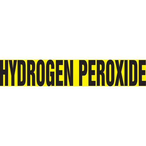 Snap Titeâ„¢ "Hydrogen Peroxide" Pipe Marker, Snap-On, 6" H x 8" W, Black on Yellow