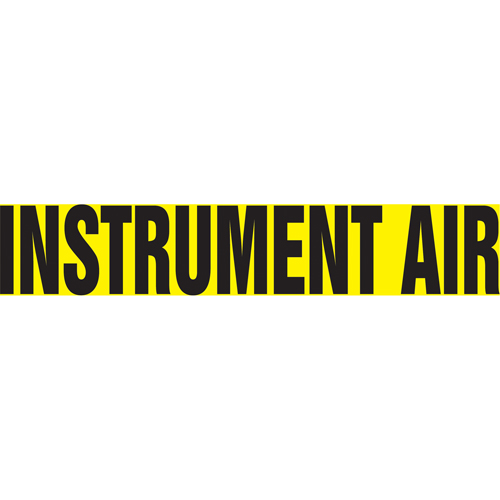 Snap Titeâ„¢ "Instrument Air" Pipe Marker, Snap-On, 6" H x 8" W, Black on Yellow