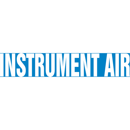 Snap Titeâ„¢ "Instrument Air" Pipe Marker, Snap-On, 6" H x 8" W, White on Blue