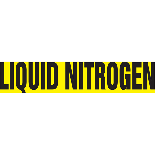 Snap Titeâ„¢ "Liquid Nitrogen" Pipe Marker, Snap-On, 6" H x 8" W, Black on Yellow