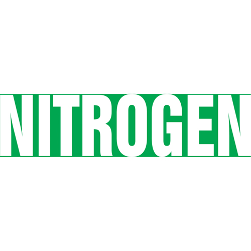 Snap Tite™ "Nitrogen" Pipe Marker, Snap-On, 6" H x 8" W, White on Green