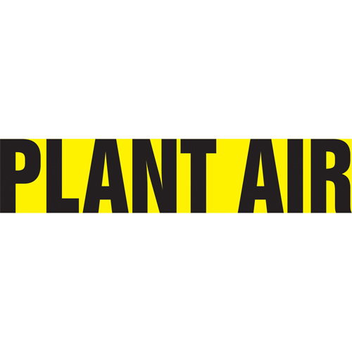 Snap Titeâ„¢ "Plant Air" Pipe Marker, Snap-On, 6" H x 8" W, Black on Yellow