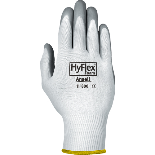 Hyflex® 11-800 Gloves, 8/Medium, Foam Nitrile Coating, 15 Gauge, Nylon Shell - Coated Gloves - SAW923