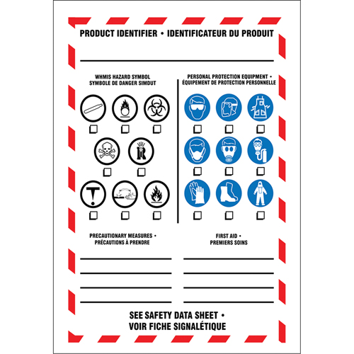 Product Identifier Data Label, Vinyl, Sheet, 3-1/2" L x 5" W