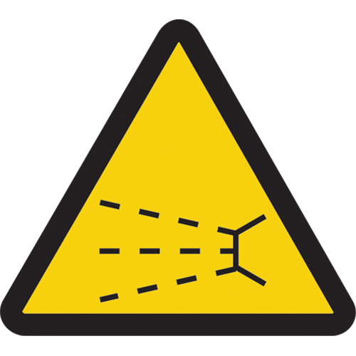 Splash Hazard ISO Warning Safety Labels, 2" x 2", Vinyl, Pictogram