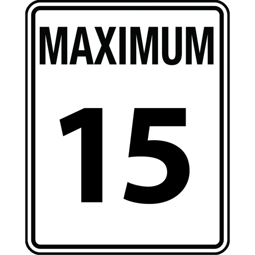 Speed Limit Sign, 30" x 24", Aluminum, English