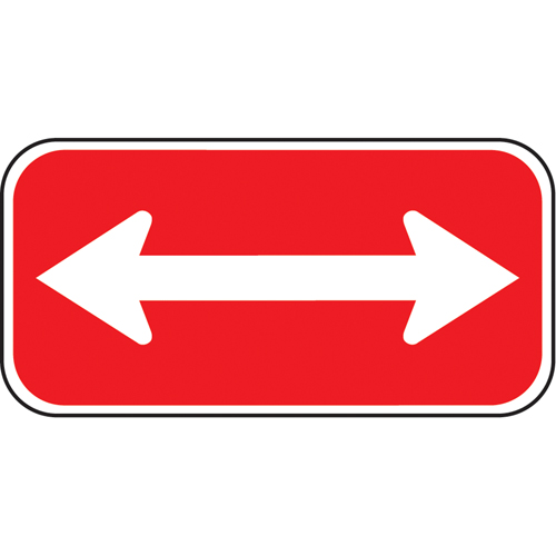 Double-Ended Arrow Parking Sign, 6" x 12", Aluminum, Pictogram