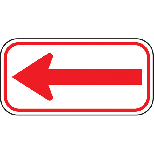 Arrow Parking Sign, 2" x 6", Aluminum, Pictogram