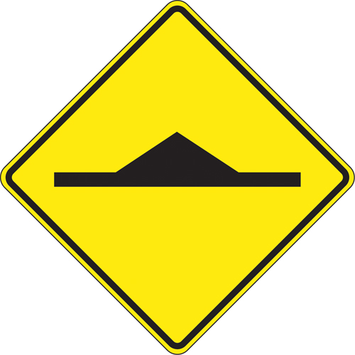 Speed Bump Traffic Sign, 30" x 30", Aluminum, Pictogram